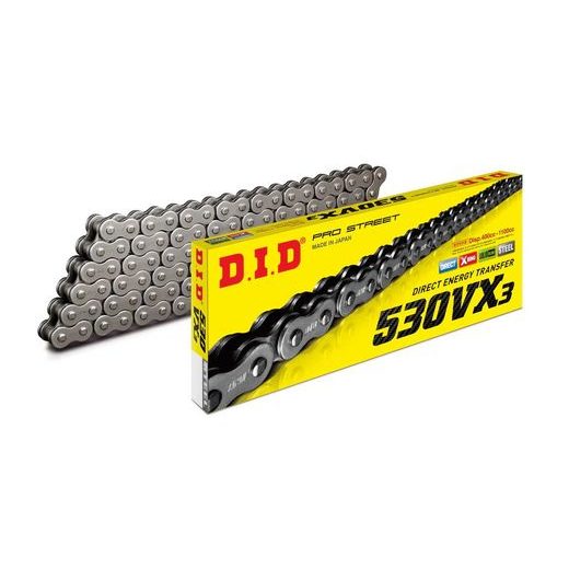 REŤAZOVÁ SADA D.I.D CHAIN - STRIEBORNÝ CHAIN 530 VX, X-RING (X, NX, QX, XS), CHK FRONT SPROCKET JT, CHK REAR SPROCKET JT PRE HONDA CB 500 1975-1977