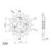 REŤAZOVÁ SADA EK - STRIEBORNÝ CHAIN 520 Z/3D, X-RING (X, NX, QX, XS), CHK FRONT SPROCKET SUPERSPROX, CHK REAR SPROCKET SUPERSPROX PRE HONDA XR 600 R 1991-2000
