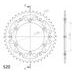 REŤAZOVÁ SADA EK - ČIERNA CHAIN 520 SRX, X-RING (X, NX, QX, XS), CHK FRONT SPROCKET SUPERSPROX, CHK REAR SPROCKET SUPERSPROX STEALTH PRE SUZUKI DR 350 SE 1997-1998