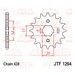 REŤAZOVÁ SADA EK - STRIEBORNÝ CHAIN 428 SRO, O-KRÚŽOK, CHK FRONT SPROCKET JT, CHK REAR SPROCKET JT PRE HONDA CBF 125 2009-2013