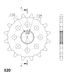 REŤAZOVÁ SADA EK - STRIEBORNÝ CHAIN 520 DEX, X-RING (X, NX, QX, XS), CHK FRONT SPROCKET SUPERSPROX, CHK REAR SPROCKET SUPERSPROX PRE APRILIA MX 125 2004