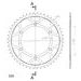 REŤAZOVÁ SADA EK - ZLATÝ REŤAZ 520 MRD, NETESNENÝ, KOLIESKO SUPERSPROX, ROZETA SUPERSPROX PRE YAMAHA YZ 125 1999-2001