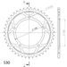 REŤAZOVÁ SADA D.I.D CHAIN - ZLATÝ REŤAZ 530 ZVM-X, X-KRÚŽOK, KOLIESKO JT POGUMOVANÉ, ROZETA SUPERSPROX PRE SUZUKI GSX 1300 B-KING 2008-2012