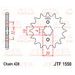 REŤAZOVÁ SADA EK - STRIEBORNÝ CHAIN 428 DEH, NON-SEALED, CHK FRONT SPROCKET JT, CHK REAR SPROCKET JT PRE YAMAHA YZF-R 125 2008-2018