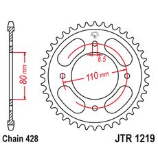 ŘETĚZOVÁ ROZETA JT JTR 1219-41 41 ZUBŮ, 428