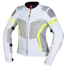 Sports women's jacket iXS TRIGONIS-AIR X51064 light grey-grey-neon yellow D2XL