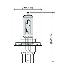 LAMP RMS 246510052 H4 12V 60/55W BLUE (10PCS)