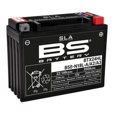 TOVÁRNĚ AKTIVOVANÁ MOTOCYKLOVÁ BATERIE BS-BATTERY BTX24HL (FA) (YTX24HL (FA)) SLA