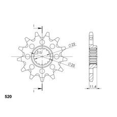 ŘETĚZOVÉ KOLEČKO SUPERSPROX CST-1902:17 17 ZUBŮ, 520