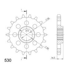 ŘETĚZOVÉ KOLEČKO SUPERSPROX CST-340:18 18 ZUBŮ, 530