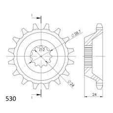ŘETĚZOVÉ KOLEČKO SUPERSPROX CST-528:14 14 ZUBŮ, 530