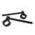 Adjustable clip-ons ACCOSSATO inclination from 6Â° to 10Â° with inner ring, black