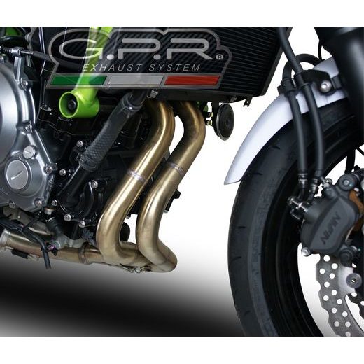 VÝFUK KOMPLETNÍ GPR POWERCONE EVO E4.CO.K.161.CAT.PCEV BROUŠENÁ NEREZOVÁ OCEL PRO KAWASAKI NINJA 650 2017-2020