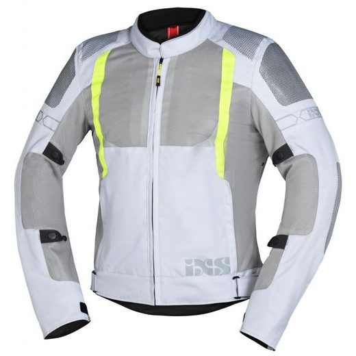 SPORTOVNÍ BUNDA IXS TRIGONIS-AIR X51063 LIGHT GREY-GREY-YELLOW FLUO 2XL