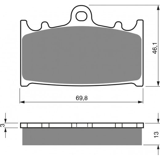 BRZDOVÉ DESTIČKY GOLDFREN 206 S33 STREET REAR