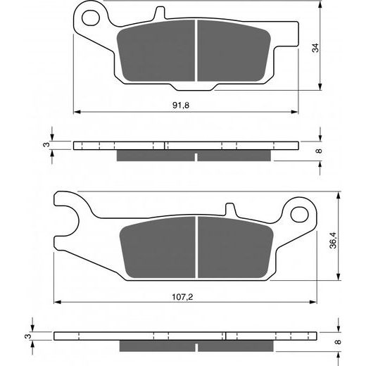 BRZDOVÉ DESTIČKY GOLDFREN 253 AD OFF-ROAD FRONT