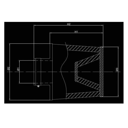 DVOJITÝ KUŽELOVÝ VZDUCHOVÝ FILTR BMC FBTW76-140P PLASTOVÝ VRCH