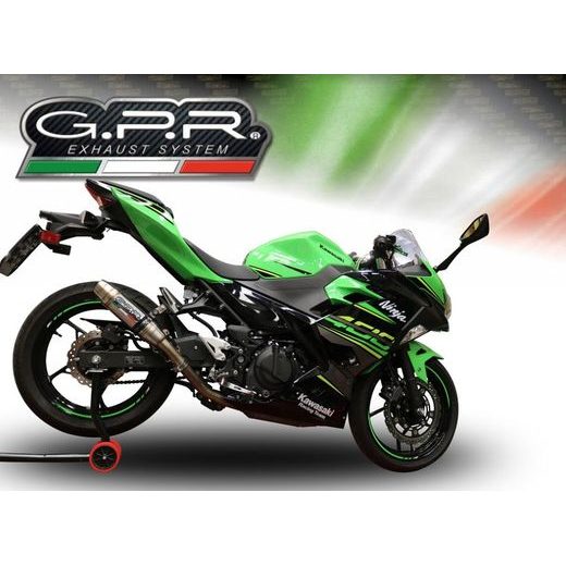 VÝFUK KOMPLETNÍ GPR DEEPTONE CO.K.173.RACE.DE BROUŠENÁ NEREZOVÁ OCEL PRO KAWASAKI Z 400 2018-2022