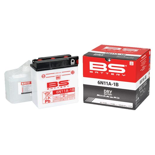 KONVENČNÍ MOTOCYKLOVÁ BATERIE BS-BATTERY 6N11A-1B VČETNĚ BALENÍ KYSELINY