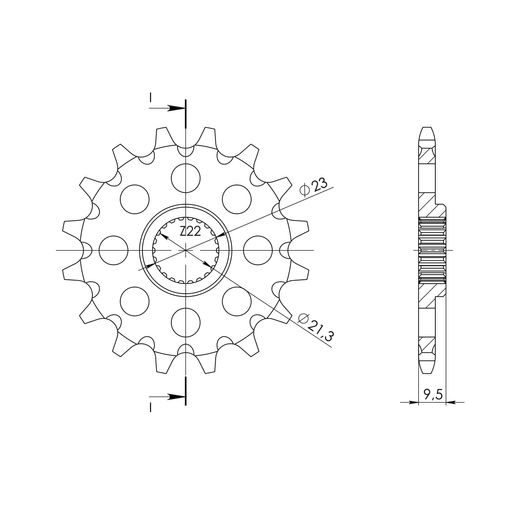 ŘETĚZOVÉ KOLEČKO SUPERSPROX CST-1577:15 15 ZUBŮ, 520