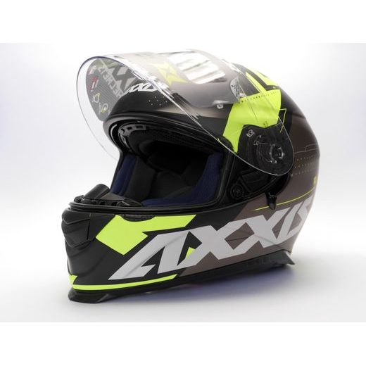 INTEGRÁLNÍ HELMA AXXIS EAGLE SV DIAGON D2 MATNÁ FLUOR ŽLUTÁ L