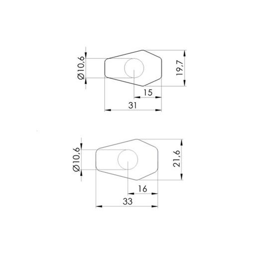 ZÁSLEPKY POD MINIBLINKRY PUIG 9655N ČERNÝ