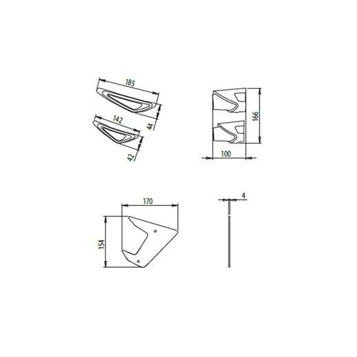 BOČNÍ SPOILERY PUIG DOWNFORCE 20380A MODRÁ