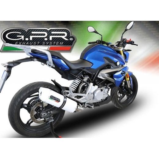VÝFUK KOMPLETNÍ GPR ALBUS EVO4 E4.BM.CAT.93.ALBE4 LESKLÁ BÍLÁ PRO BMW G 310 R 2017-2021