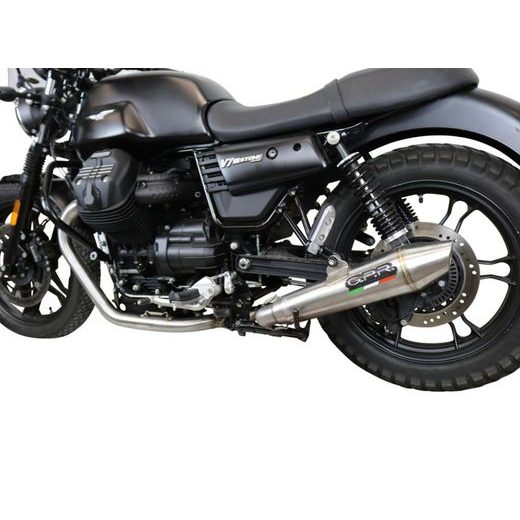 VÝFUK KOMPLETNÍ GPR VINTACONE CO.GU.60.RACE.VIC BROUŠENÁ NEREZOVÁ OCEL PRO MOTO GUZZI V7 III 750 2017-2018