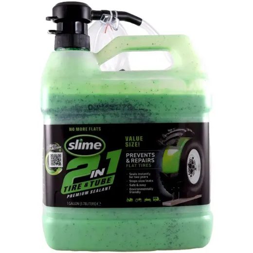 NÁPLŇ PRO BEZDUŠOVÉ I DUŠOVÉ PNEU 2V1 SLIME 3,8L - VČETNĚ PUMPY