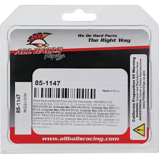 ŠROUB A MATICE KOLA SADA ALL BALLS RACING WSN85-1147