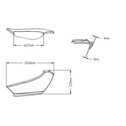 BOČNÍ SPOILERY PUIG DOWNFORCE 3835N ČERNÝ