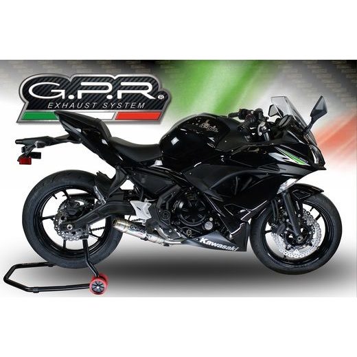 VÝFUK KOMPLETNÍ GPR DEEPTONE E4.CO.K.161.CAT.DE BROUŠENÁ NEREZOVÁ OCEL PRO KAWASAKI NINJA 650 2017-2020
