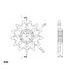 ŘETĚZOVÁ SADA EK - ZLATÝ ŘETĚZ 428 SRX, X-KROUŽEK, KOLEČKO SUPERSPROX, ROZETA SUPERSPROX PRO HUSQVARNA SMS 630 2011