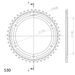 ŘETĚZOVÁ SADA EK - STŘÍBRNÝ ŘETĚZ 530 SRX, X-KROUŽEK, KOLEČKO SUPERSPROX, ROZETA SUPERSPROX PRO TRIUMPH T595 DAYTONA 955 1997-1998