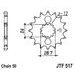 ŘETĚZOVÉ KOLEČKO JT JTF 517-17RB 17 ZUBŮ, 530 POGUMOVANÉ