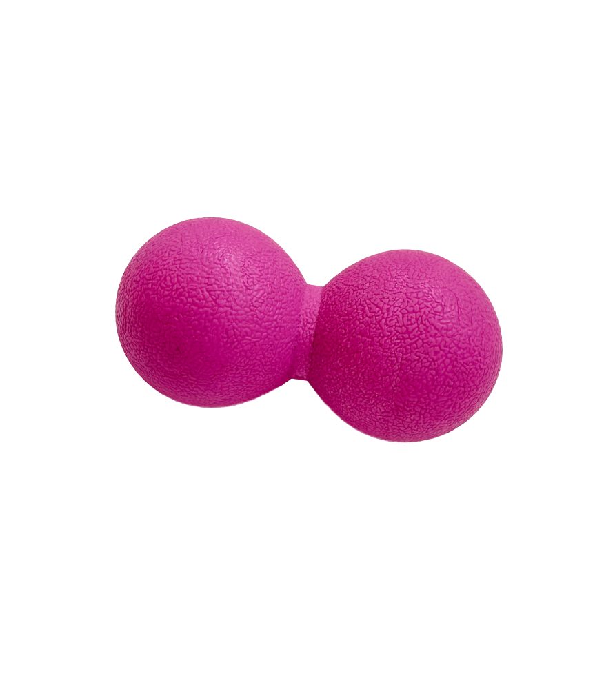 Masážny TPE dvojmíček Sportago 12*6 cm - růžová