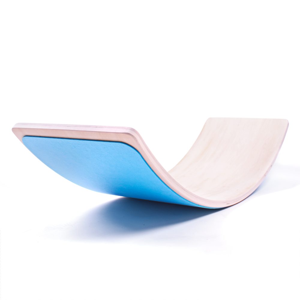 Levně Sportago balanční dřevěná deska Courve, světle modrá