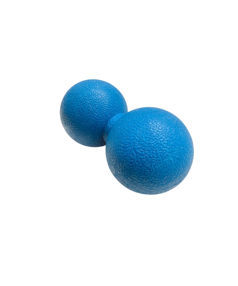 Masážny TPE dvojmíček Sportago 12*6 cm - modrá
