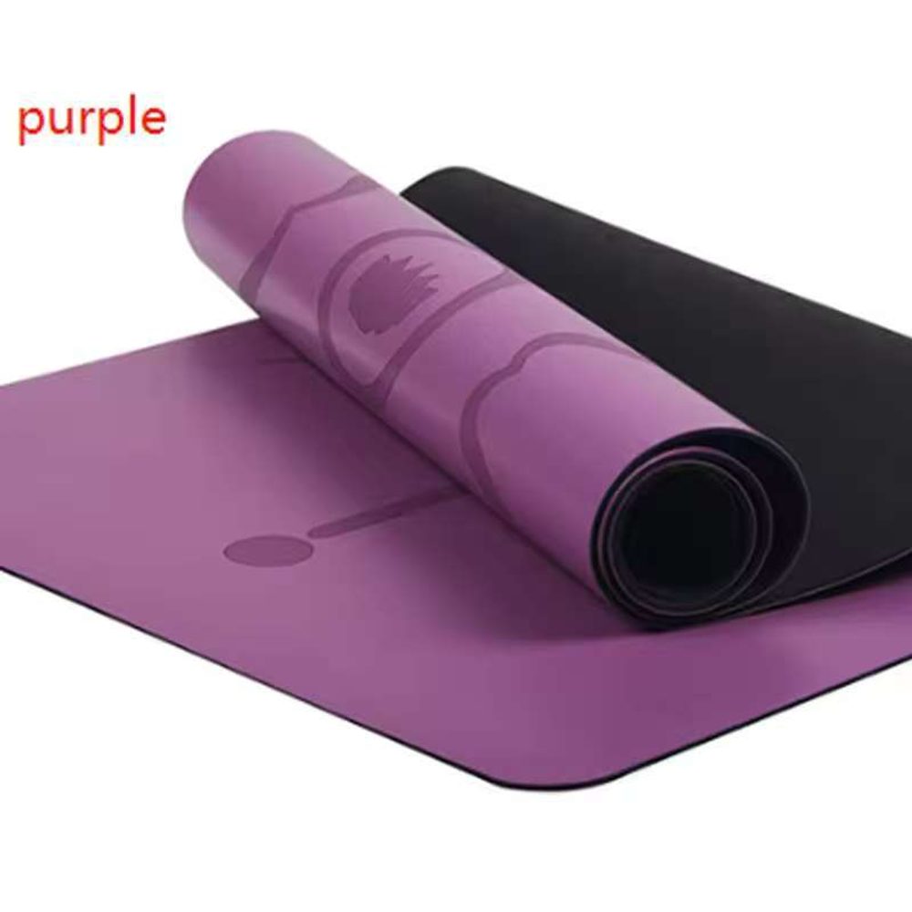 Gumová jogová podložka Sportago Amita 185x68x0,45 cm - fialová