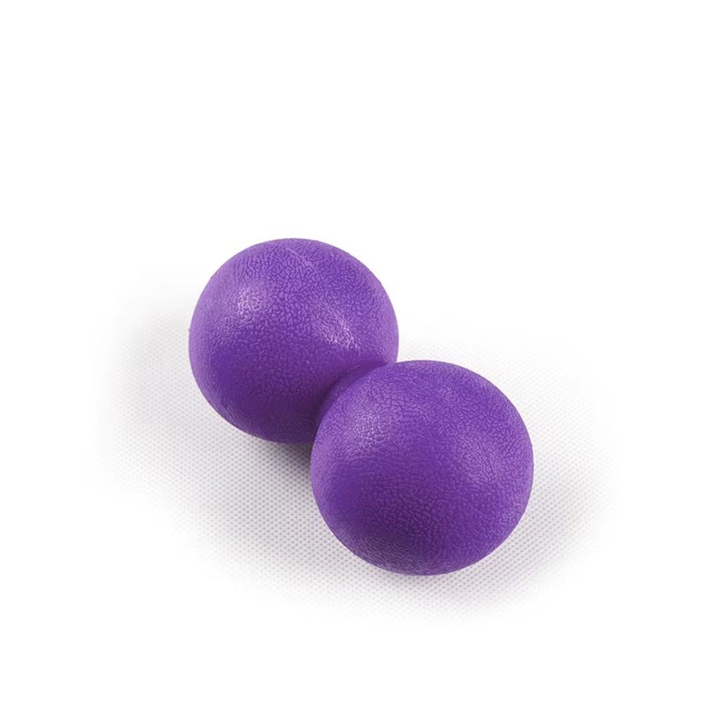 Masážny TPE dvojmíček Sportago 12*6 cm - fialová