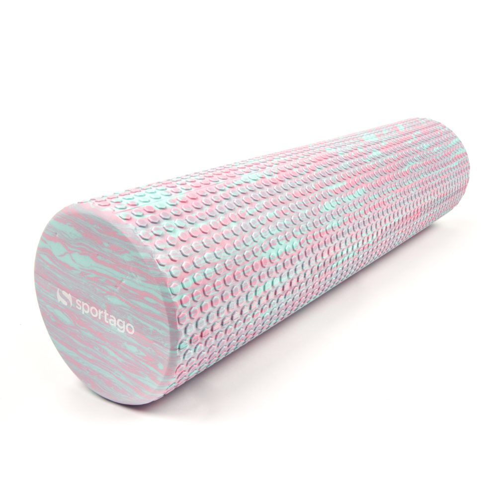 Yoga válec Sportago Seymour, modro-růžový - 60x15 cm