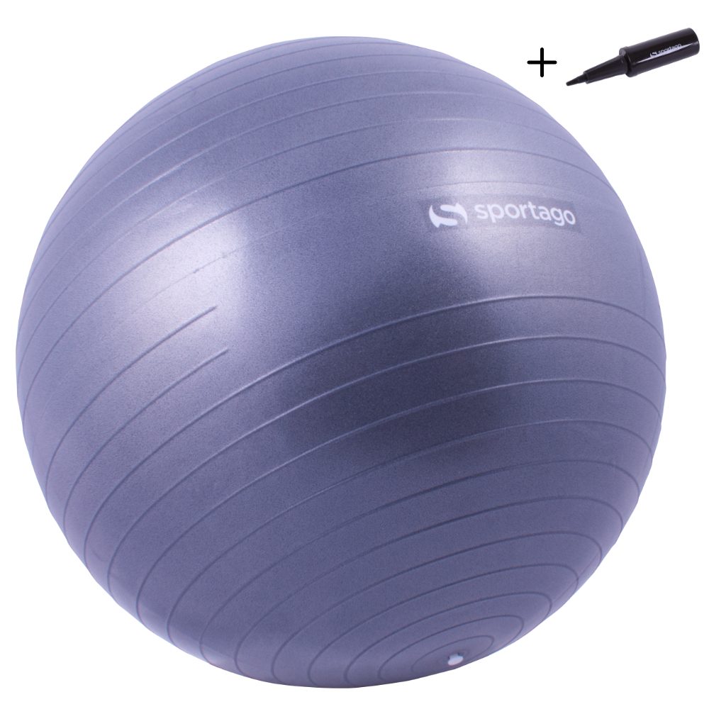 Levně Gymnastický míč Sportago Anti-Burst 85 cm, včetně pumpičky - grafit