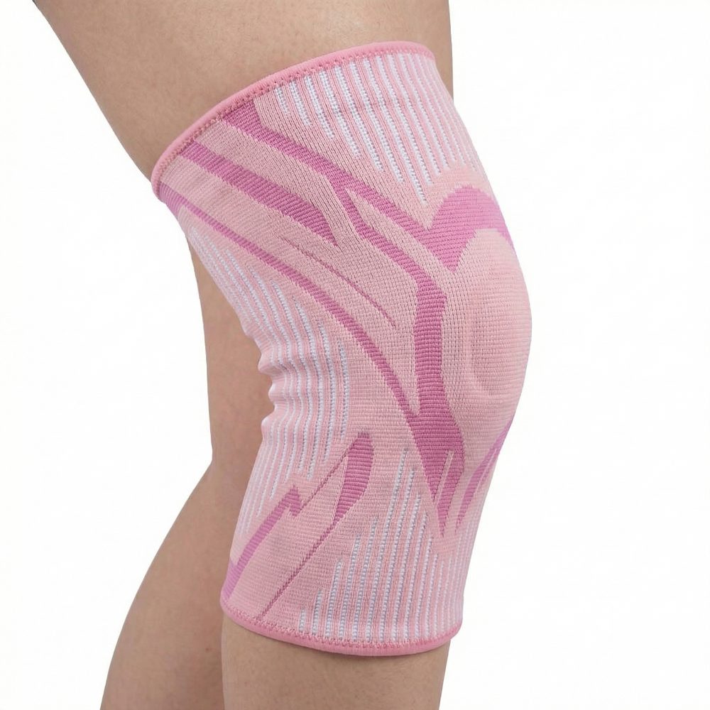 Sportago Sportovní bandáž na koleno elastická - XL - růžovo-šedá