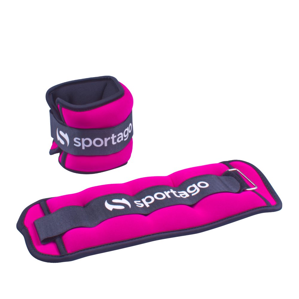 E-shop Sportago neoprénová záťaž na zápästie/členok 2 x 1,5 kg - ružová