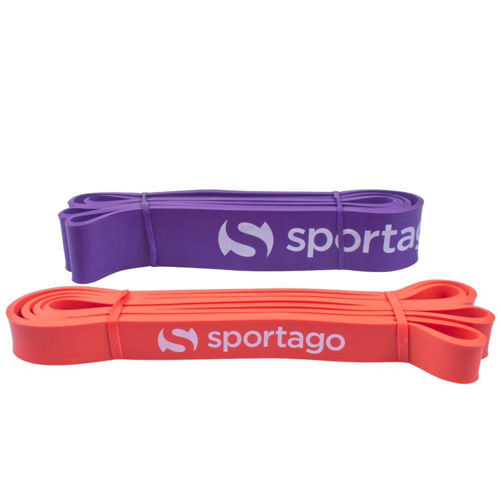 E-shop Posilňovacie gumy Sportago Pase - sada na zhyby - fialová + oranžová