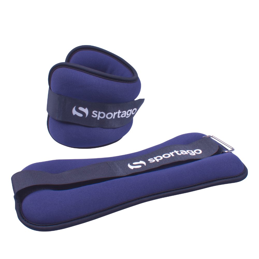 E-shop Sportago neoprénová záťaž na zápästie/členok 2 x 1 kg - modrá