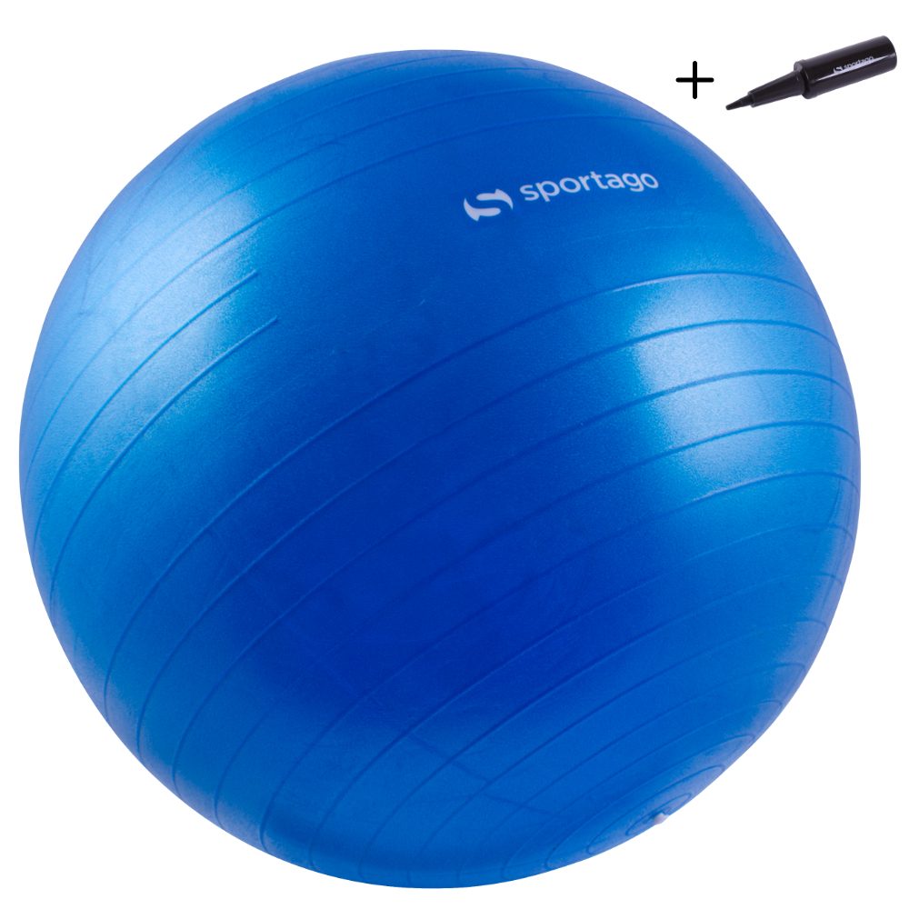 Levně Gymnastický míč Sportago Anti-Burst 85 cm, včetně pumpičky - modrá