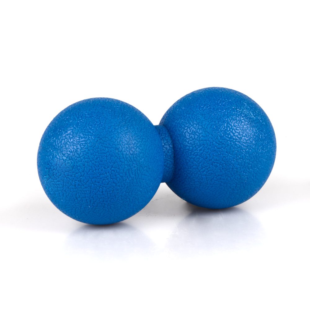 Masážny TPE dvojmíček Sportago 12*6 cm - modrá