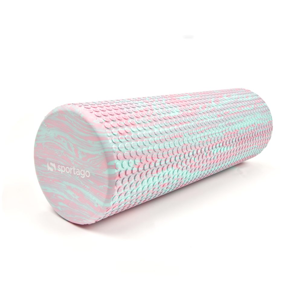 Yoga válec Sportago Seymour, modro-růžový - 45x15 cm